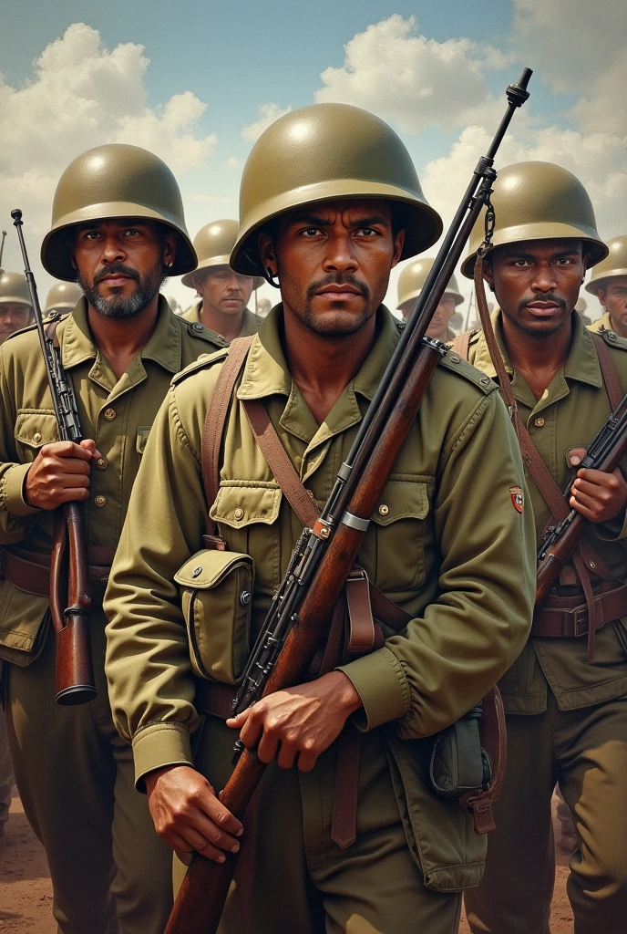 Art of the history of the 44th infantry battalion of Cuiabá