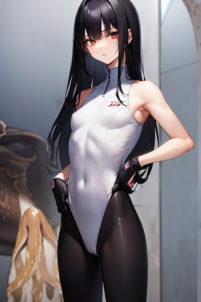 (((athlete suit))),((((brown  tentacles bound a girl)))),((((cum))))
