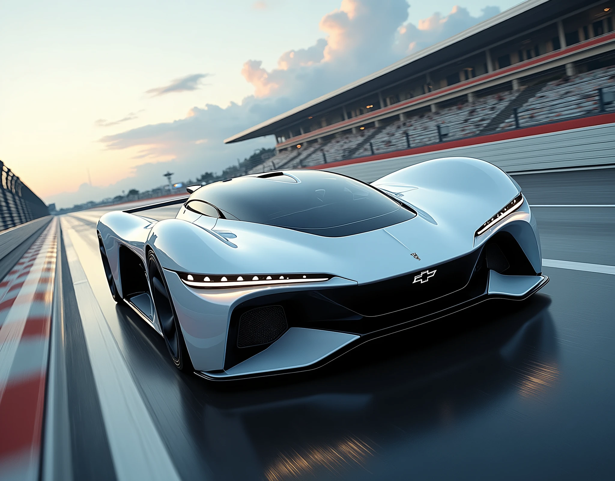 photograph of car fusion mixed with aircraft , photo ultra realistic, Futuristic Chevrolet Celta hatch that flies on the track