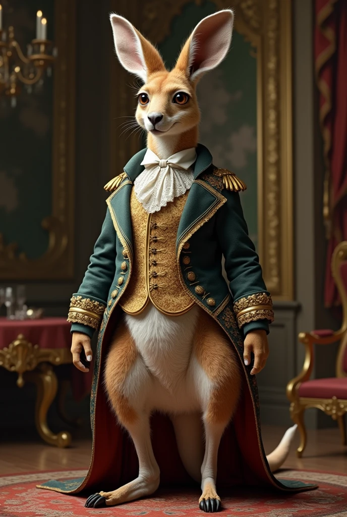 Kangourou en habits de noble