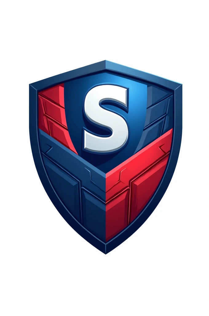 A soccer shield, the logo is blue with red, it has a LSM written on it, the background is white to convert it into png
