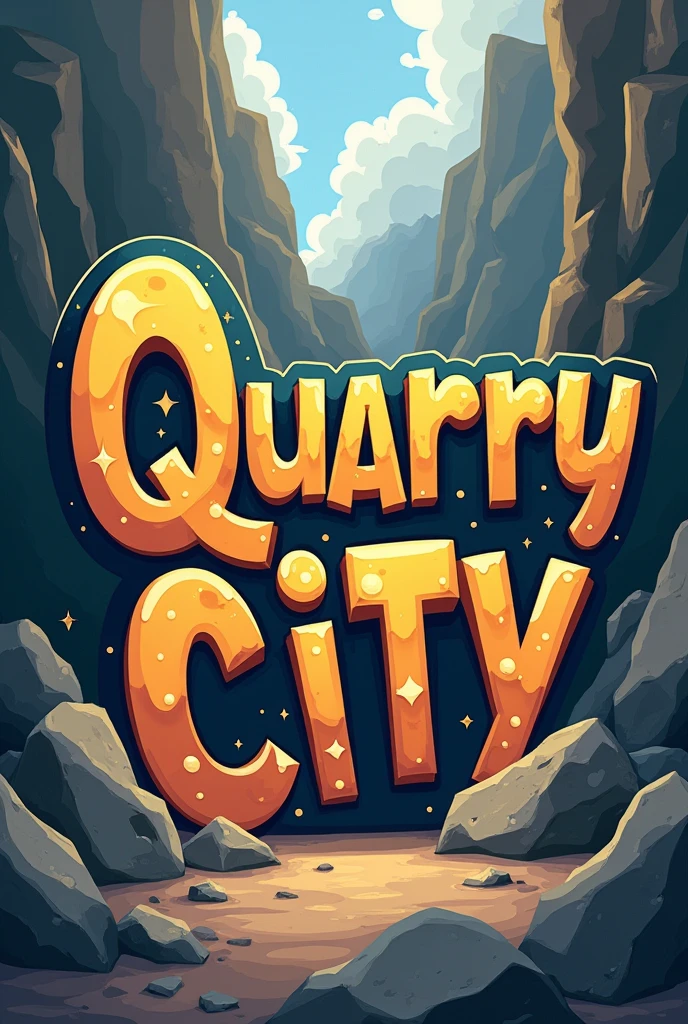 A logo that carries the name "quarry city" in pokemon letters style