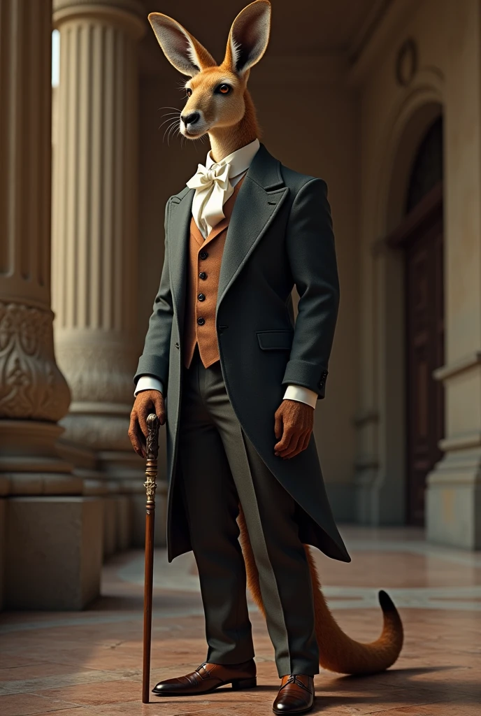 Gentleman kangourou en habits de noble