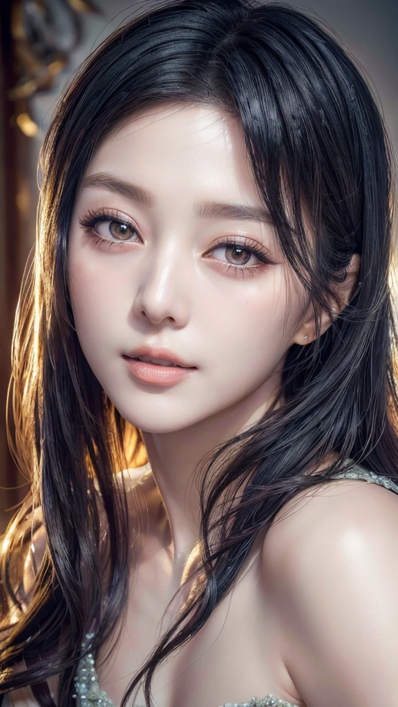 (best quality,4K,8k,mackerel,masterpiece:1.2),very detailed,(realistic,photorealistic,photo-realistic:1.37),close your eyes,Enjoying the expression,beautiful and delicate eyes,beautiful and delicate lips,very detailed 눈과 얼굴,long eyelashes,portrait,vivid colors,warm tone,soft lighting,Cozy atmosphere
