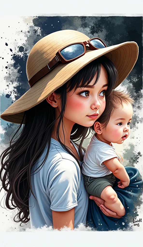 Warm family illustration with splatter background and spray paint effect, making: Eugeniusz Zak, Watercolor art, making: lotz karoly, Watercolor painting, Watercolor painting style, Watercolor detail art, making: Reuben Tam, Watercolor Digital Painting, water colour, Amazingly detailed watercolors, Watercolor art, Grzegorz Lutkowski
