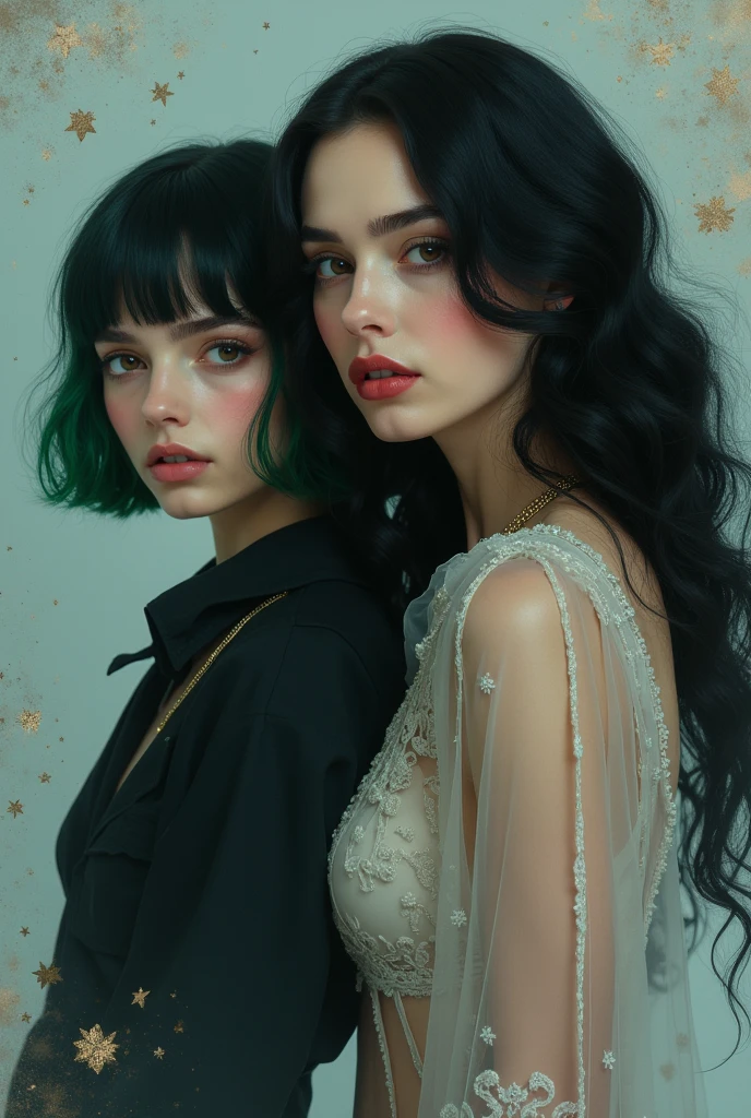 Lana del rey and Billie eilish together for a wallpaper