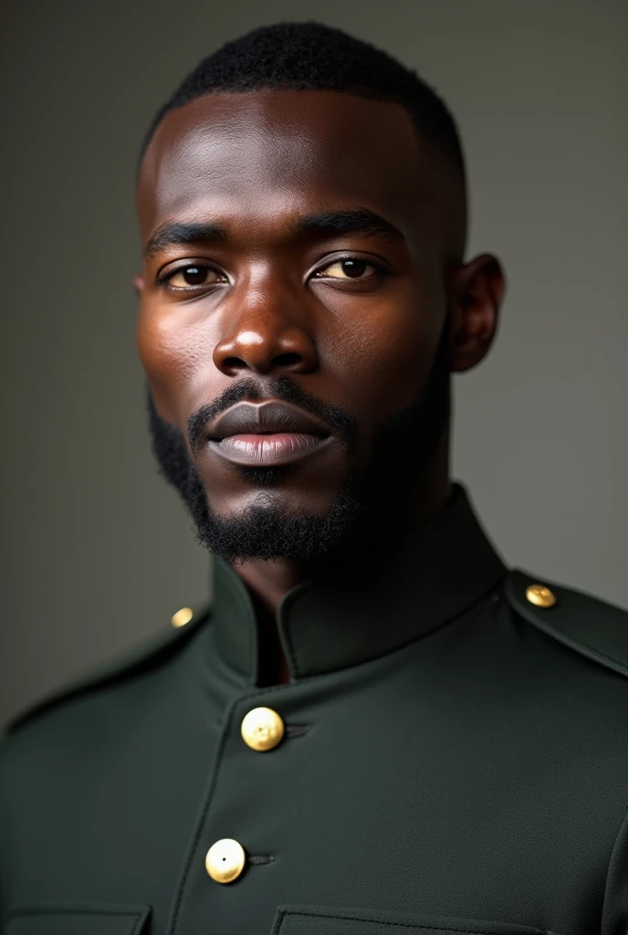 handsome young black military man