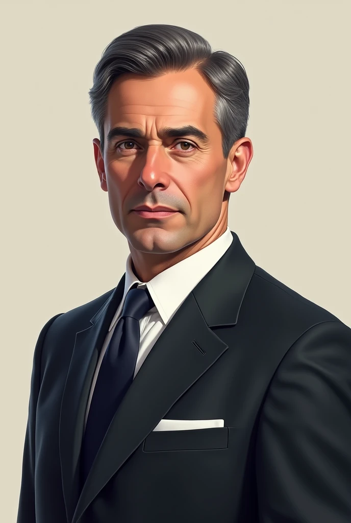 Create an image of Mathematics Professor Angelao, Tenho 1,79 meters tall, I have straight hair cut in the middle, I have white skin and a small nose, I don't wear glasses