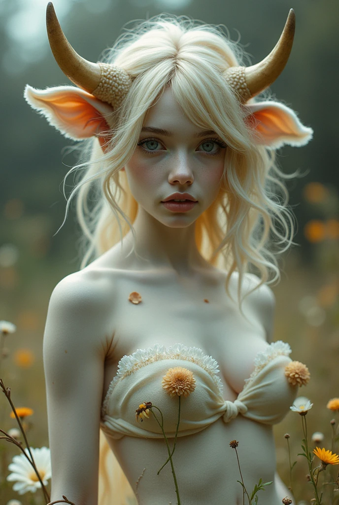 Girl with cow features