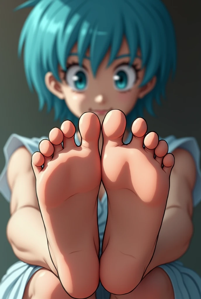 artwork, high resolution, detail to the face, Just a foot, titanic foot, giant female foot, crushing a tiny woman, shrunken, mujer atrapada bajo la carne sudorosa de un giant foot, Short black hair, girl trapped between toes, small girl debajo de un pie, naked and sweating, with a face of fear, big breasts. giant foot, (caught with toes) (feet with five toes) small girl, small girl en los dedos del pie, little woman 