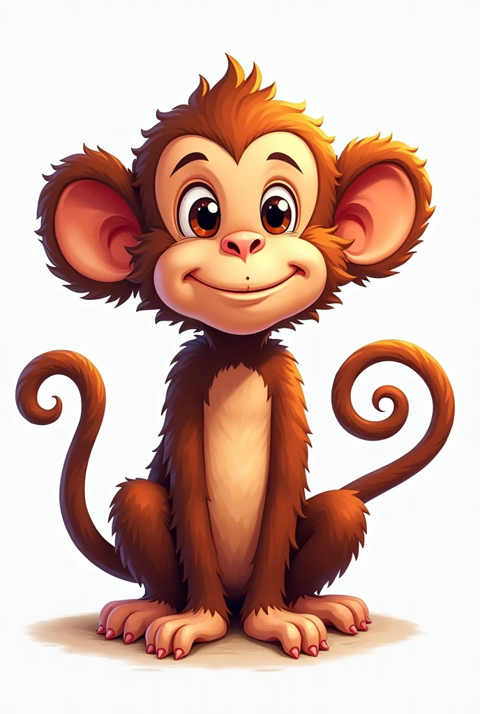 Create a monkey emoji with a spiral tail, as a reference take the geoglyph of the monkey from the Nazca Culture