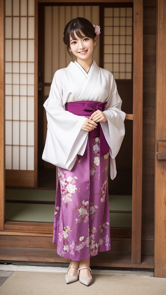 Highest quality　upright　22 year old Japanese beauty　smile　stand