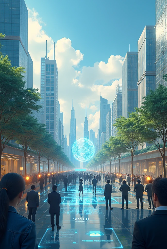 , power is distributed equitably. Instead of a centralized government, There is an artificial intelligence network that helps make decisions efficiently and transparently. Citizens actively participate in decision-making through digital voting, allowing everyone to have a voice in matters affecting the community.
