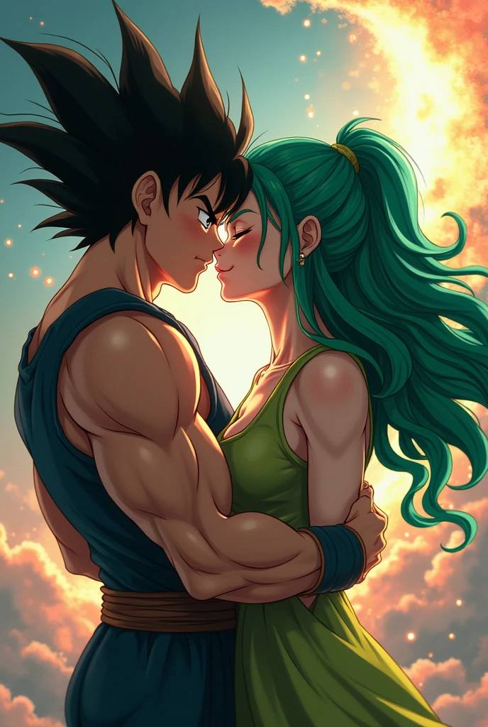 Goku kissing Kefla