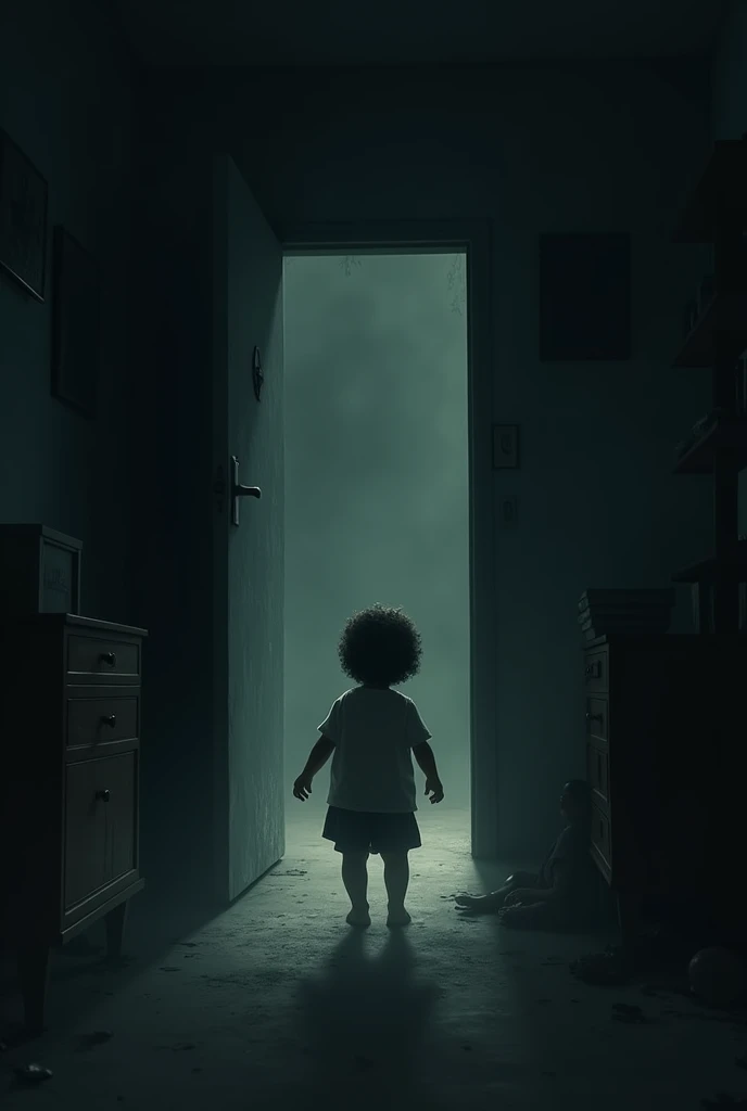 A enters a very dark room