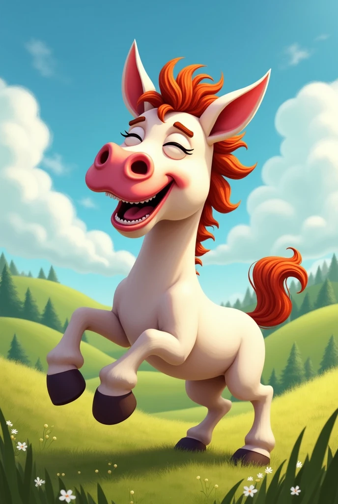 Laughing horse