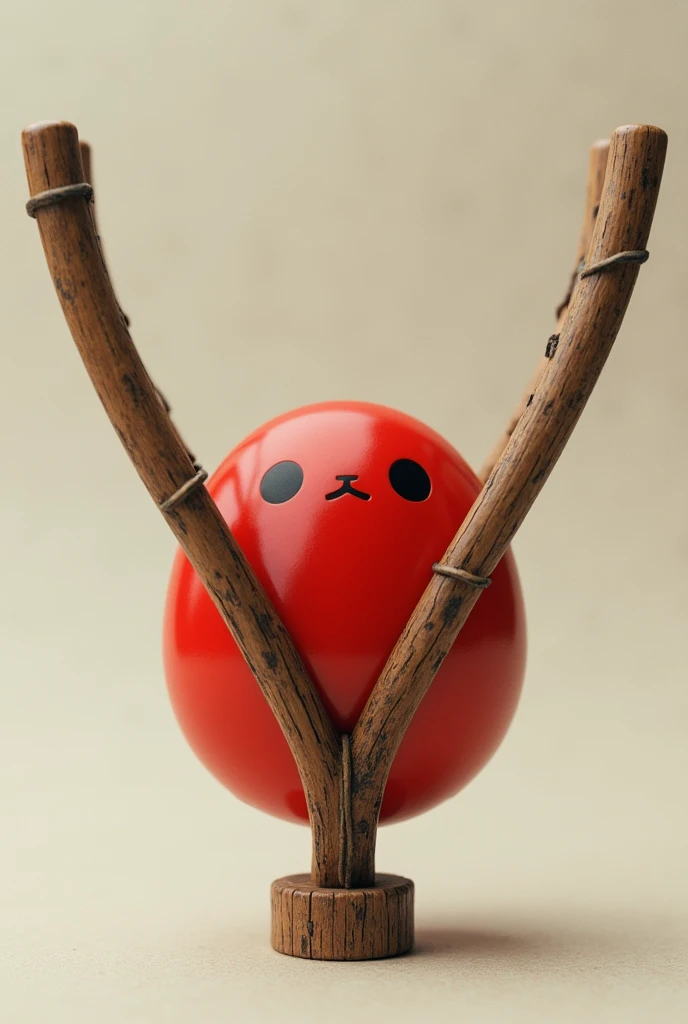 Daruma doll on slingshot
