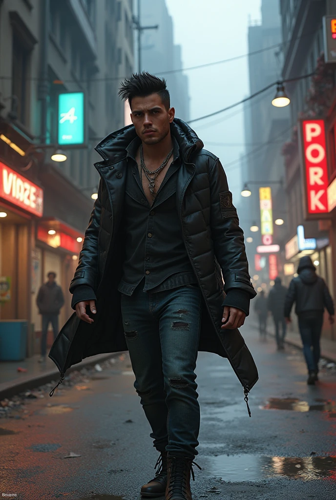 Make a character similar to the protagonist of Infamous Second Son Delsin Row but without powers and put it 