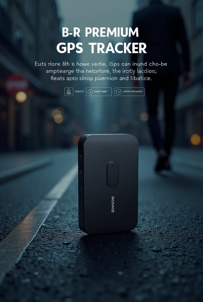 I need a banner to sell a GPS tracker that is in dark colors