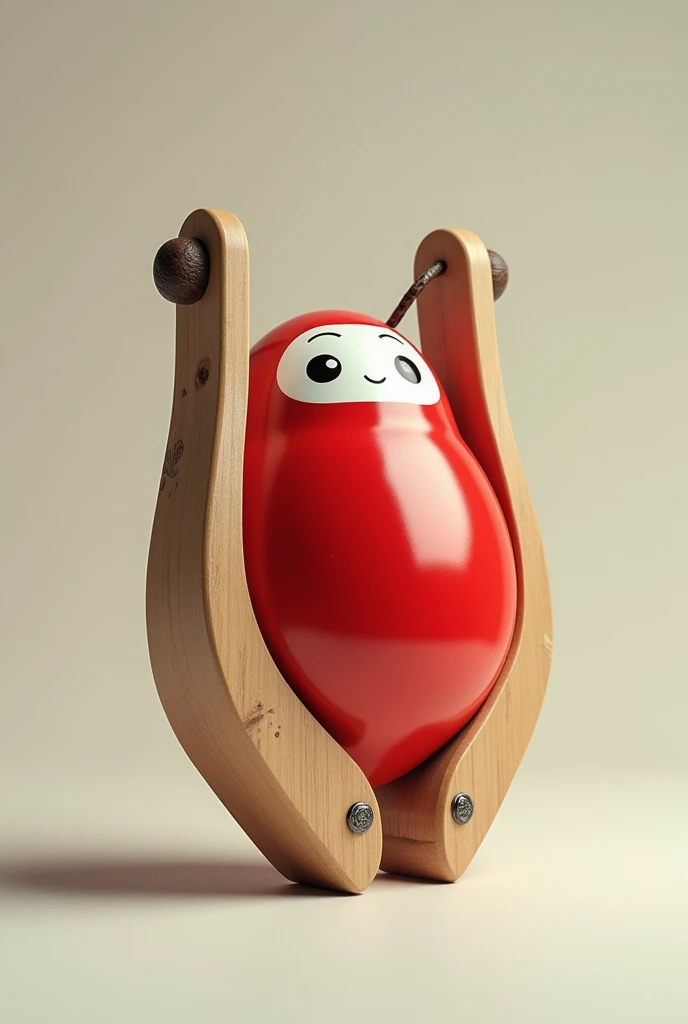 Daruma doll on slingshot