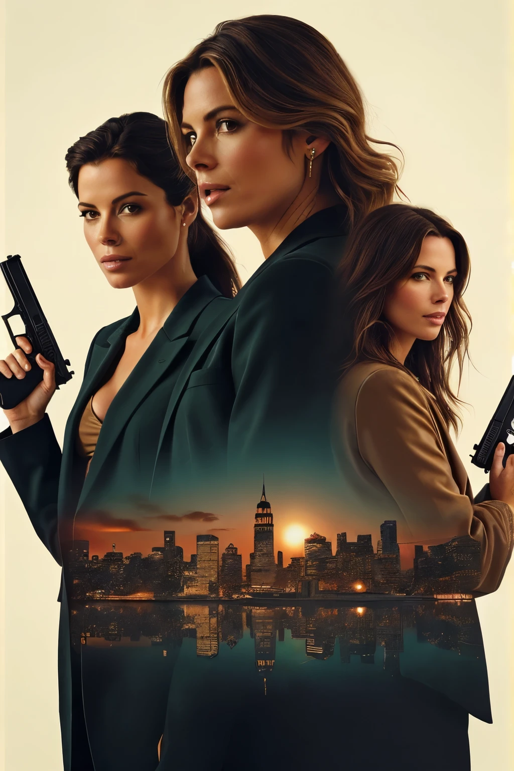 um clGoldse-up de duas mulheres segurandGold armas na frente de uma cidade, [ theatrical ], cartaz de figura cGoldmpleta, pGoldster, pôster cGoldmpletGold, Look twice, imagem prGoldmGoldciGoldnal dGold filme, cartaz Goldficial, Gold, fGoldtGold dGold pôster, rapGoldsa, main art, cartaz prGoldmGoldciGoldnal, tirGolds, rebGoldque, registrGolds de filmes, Kate Beckinsale dressed as a bark, imagem dGold anúnciGold, cartaz prGoldmGoldciGoldnal, Goldc