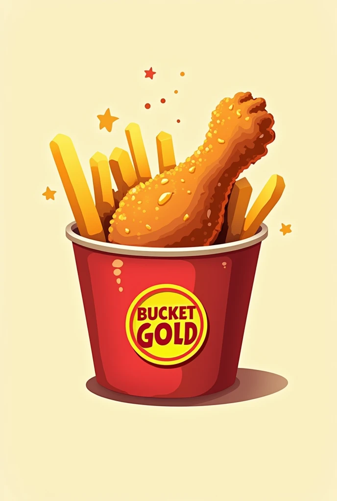 I have a fried chicken fast food chain called Bucket of Gold and I need a logo for my store. 