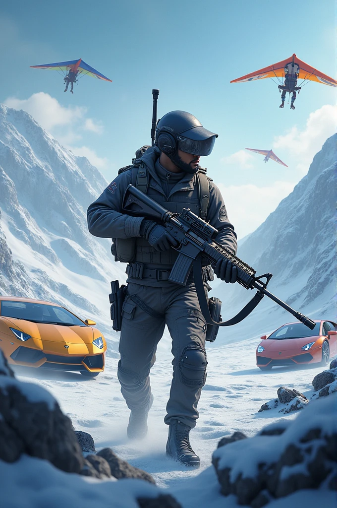 BGMI Gameplay with Tiger PlayzZz | 15 Kills Domination! 🔥 Fights war car Lamborghini bikes glider ma16 glacier youtube thumbnail 