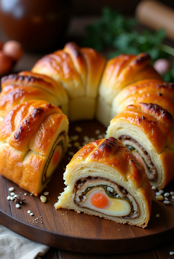 Russian dish kulebyaka