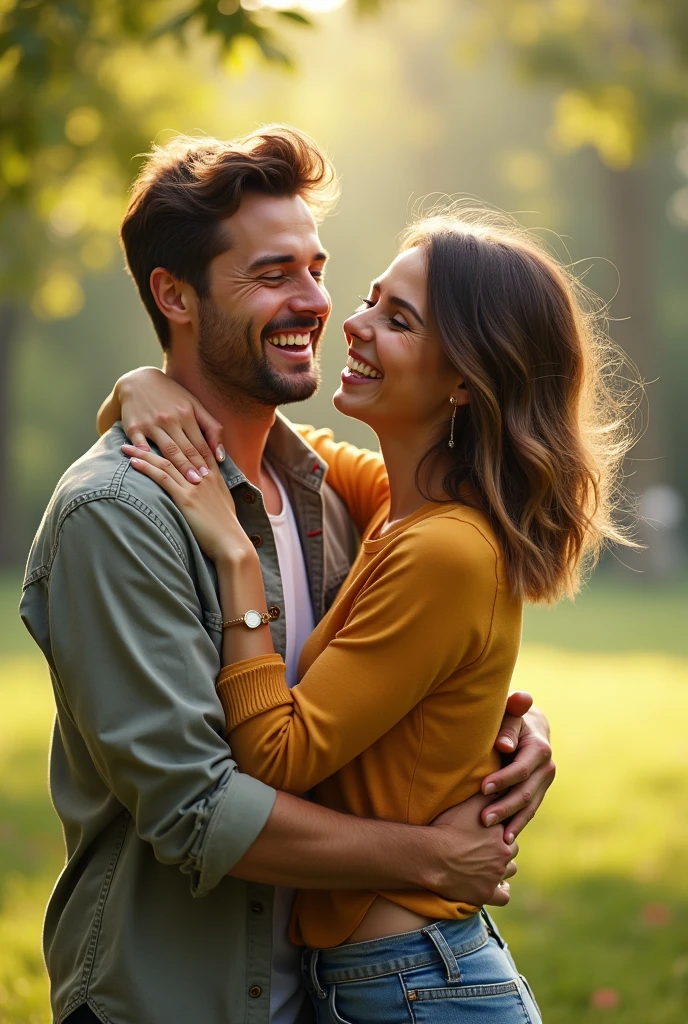 Couple goals with big smile and create 6 images