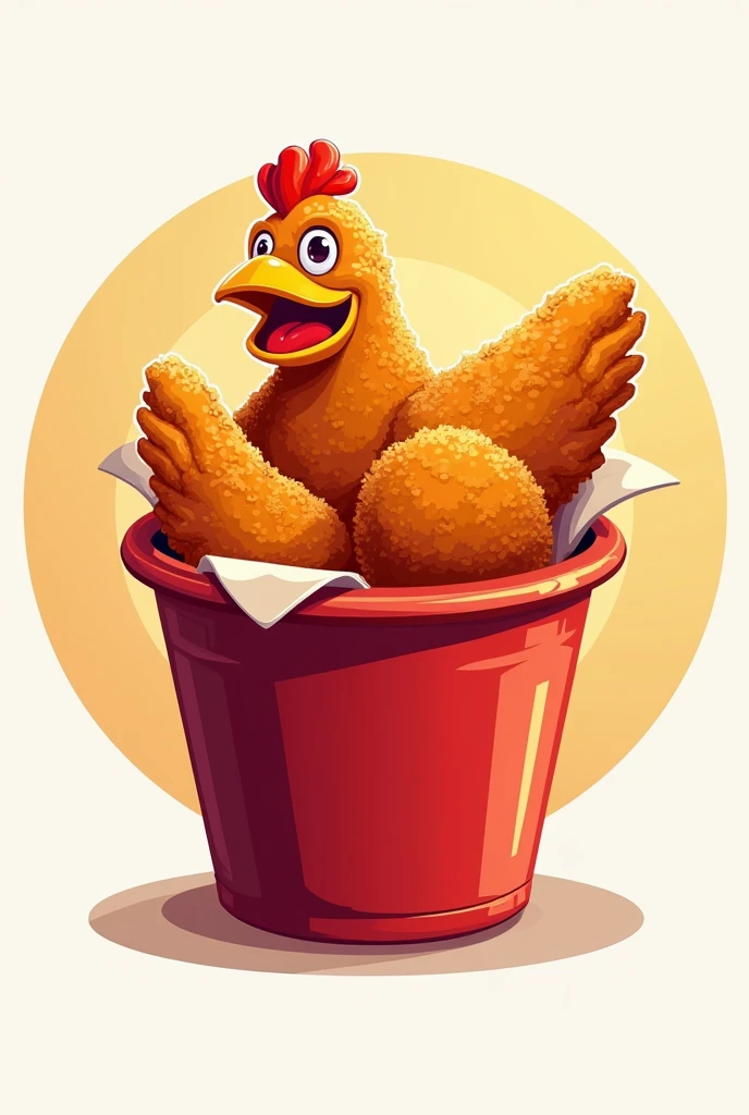 I have a fried chicken fast food restaurant in a bucket I need a logo for my store 