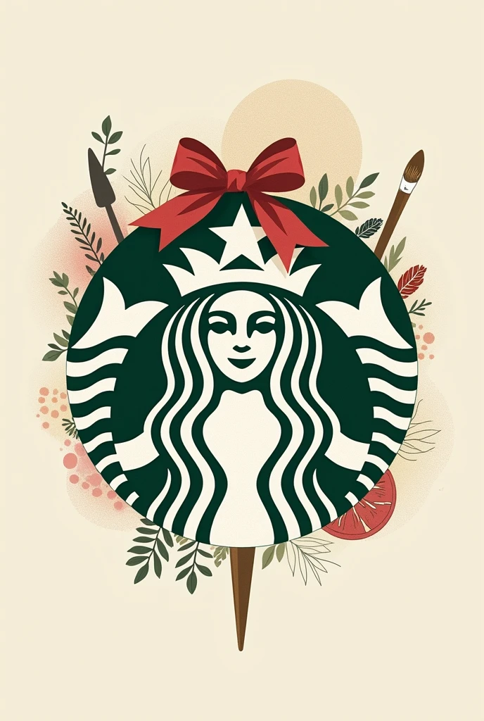 Logo for art and details that are gifts as a reference to the Starbucks logo but without copying it, just be guided by that