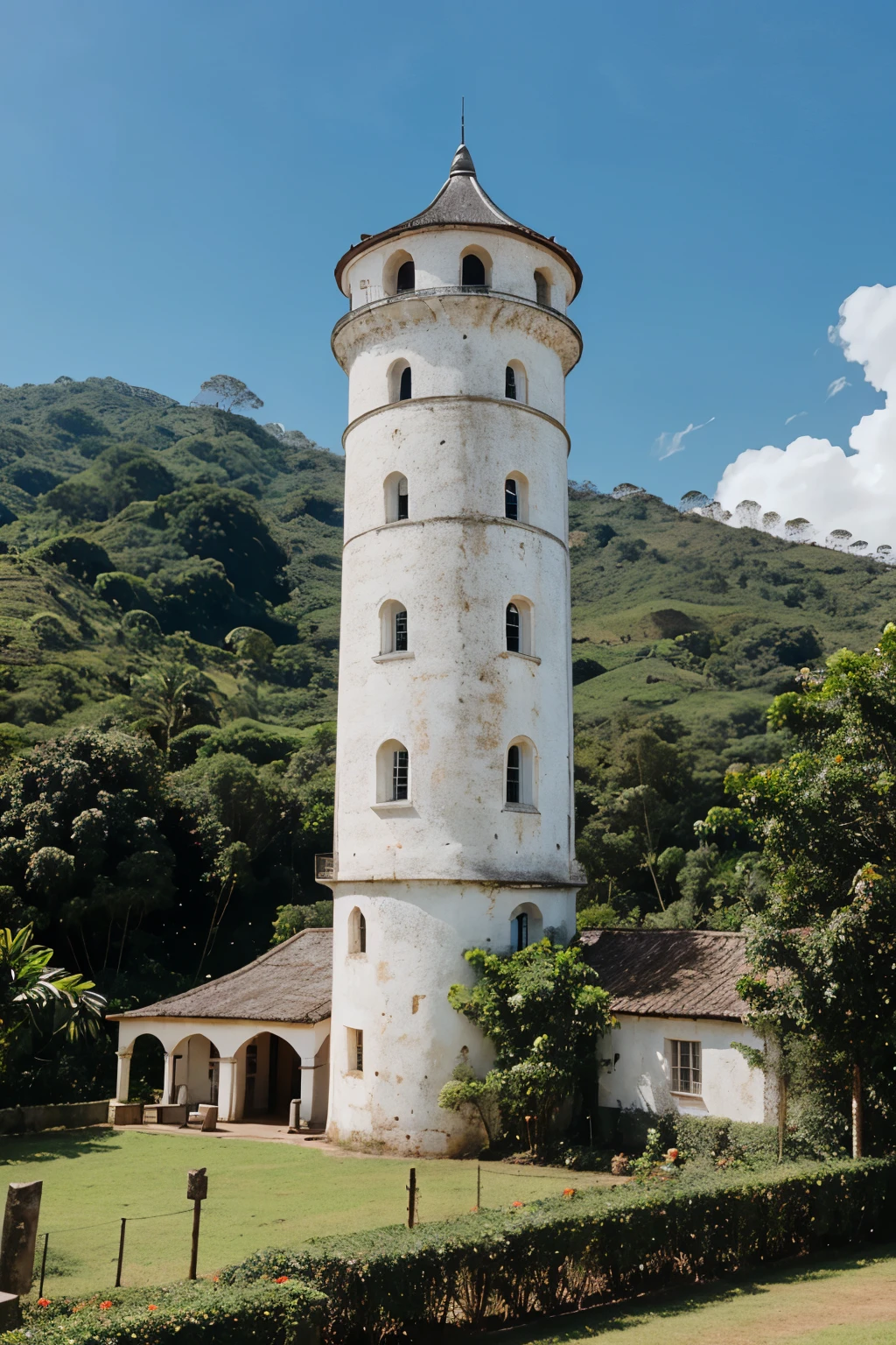 manage a white tower on a coffee plantation