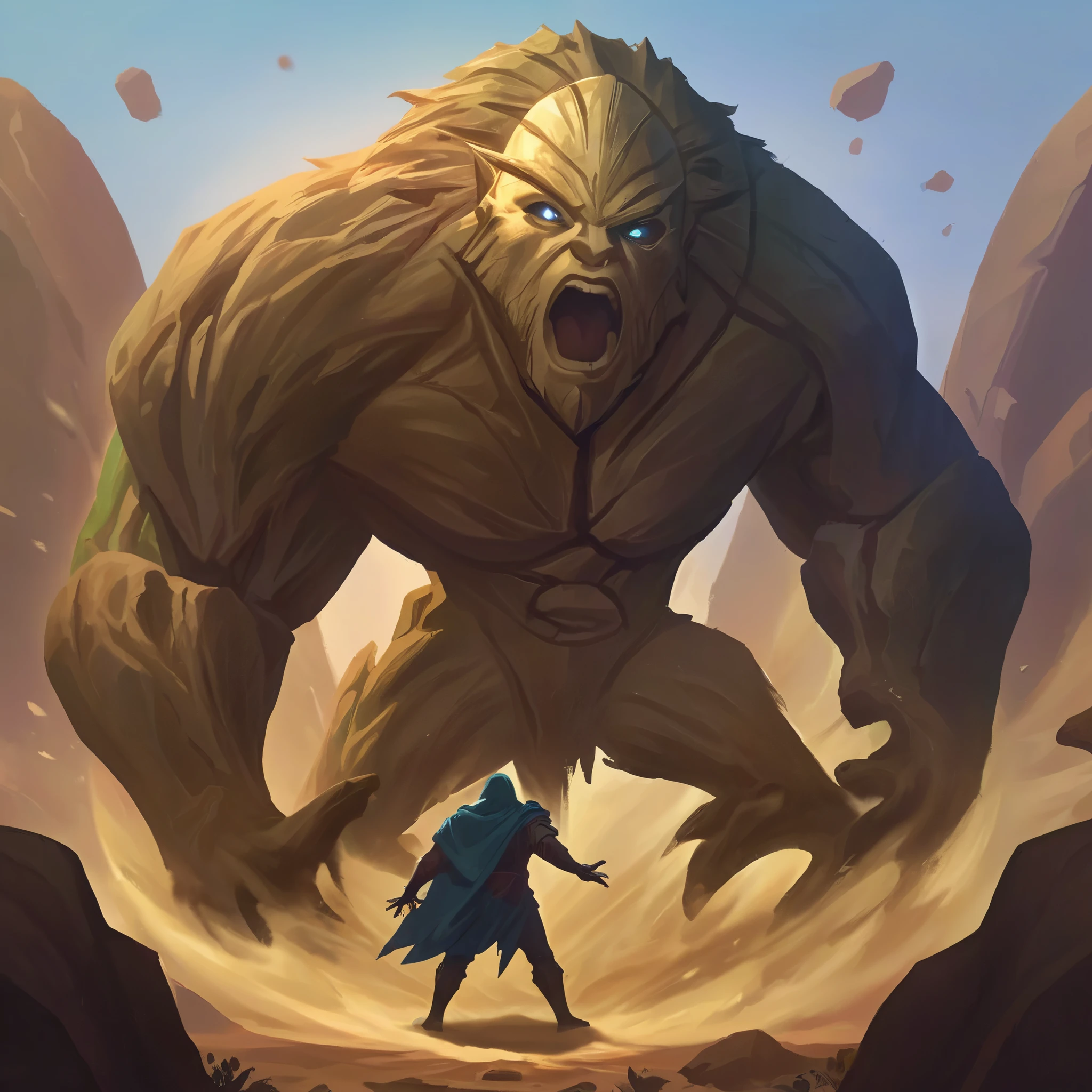 I want an icon , of a character being petrified, scared