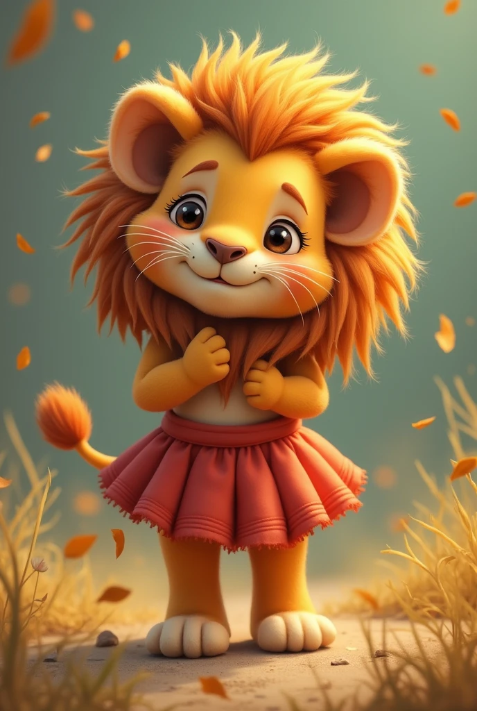 Little lion in a skirt