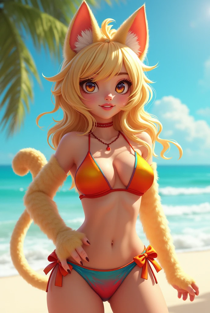 Female anthro in swimsuit