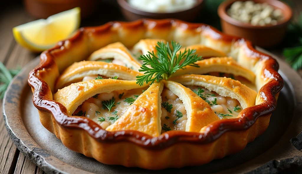 Russian dish fish pie