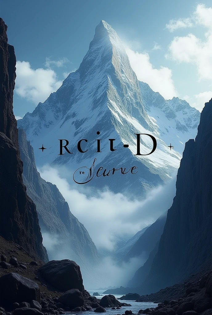 mountain background with the phrase created to serve