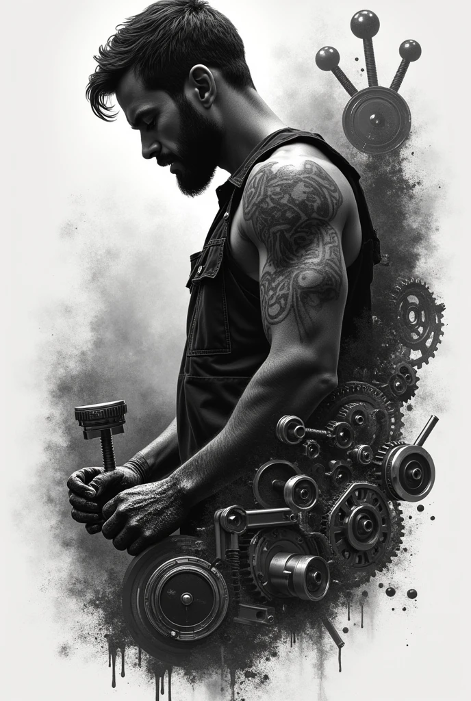 An image that says the work 