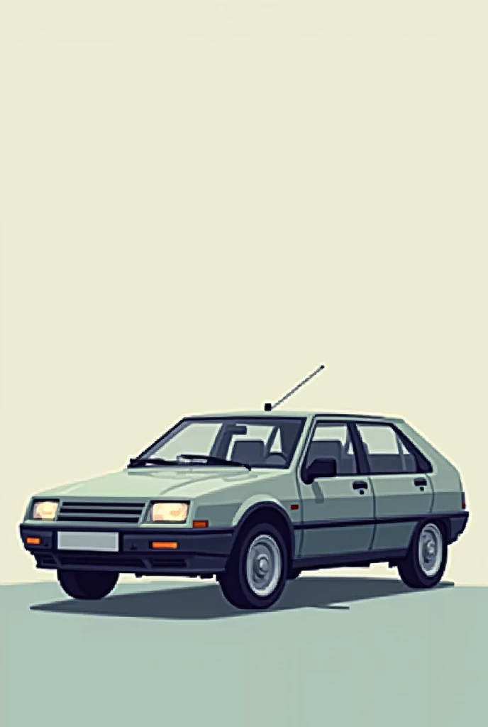 A lead-colored Citroen ZX Aura pixel art wallpaper for cellphone