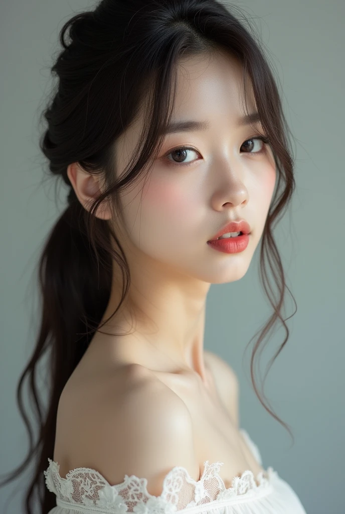 Korea teen Beautiful girl white skin nood pic