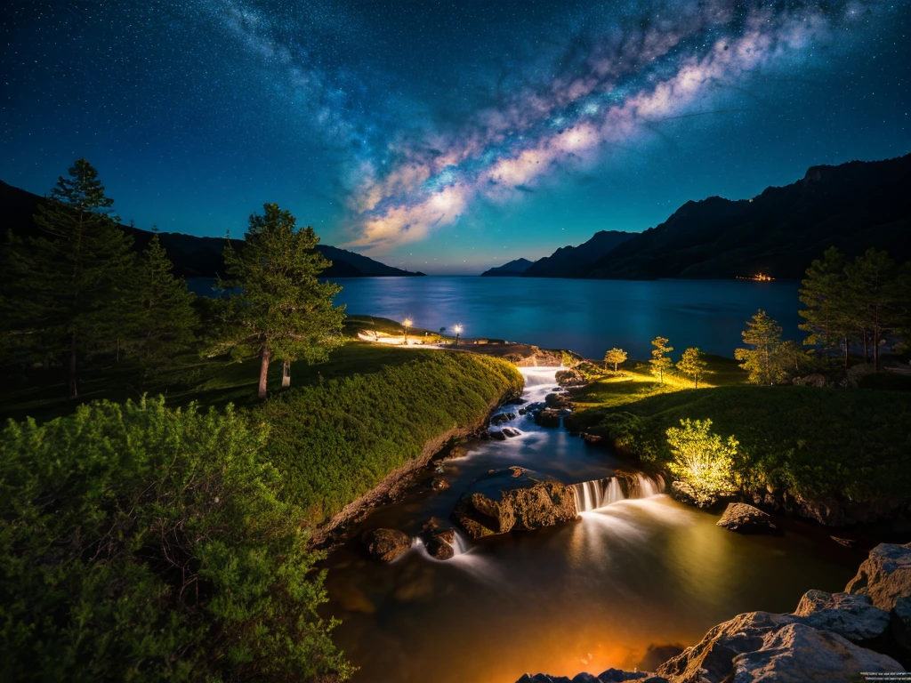 masterpiece,figure,Highest quality,Highly detailed CG Unity 8k wallpaper,Outdoor,null,星null,No humans,Milky Way,nature,Night view,Ocean, 