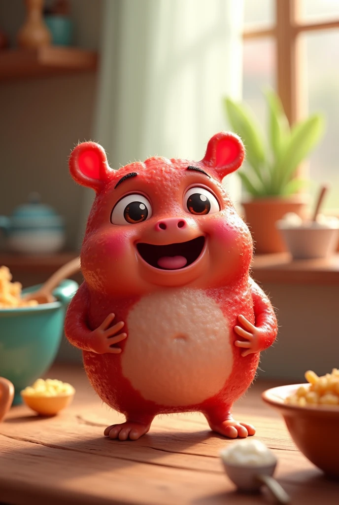 I would like an animated character based on pork ribs but in a cartoon style.