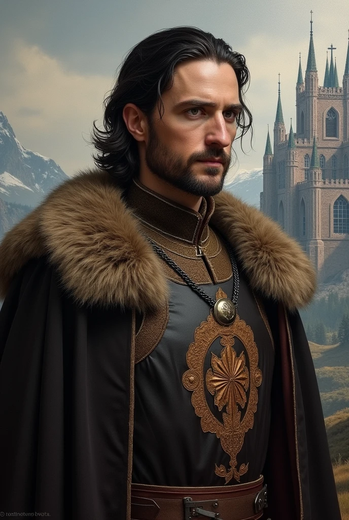 Actor Tom Taylor featured as a medieval-style Arryn