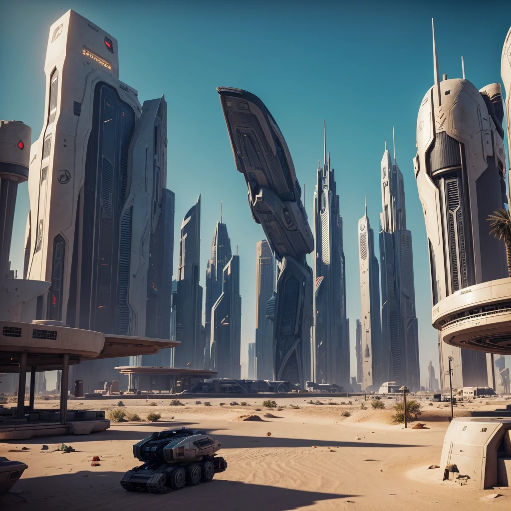 Sci Fi Modern City In the Desert, Futuristic City, Destiny Shadowkeep Theme city