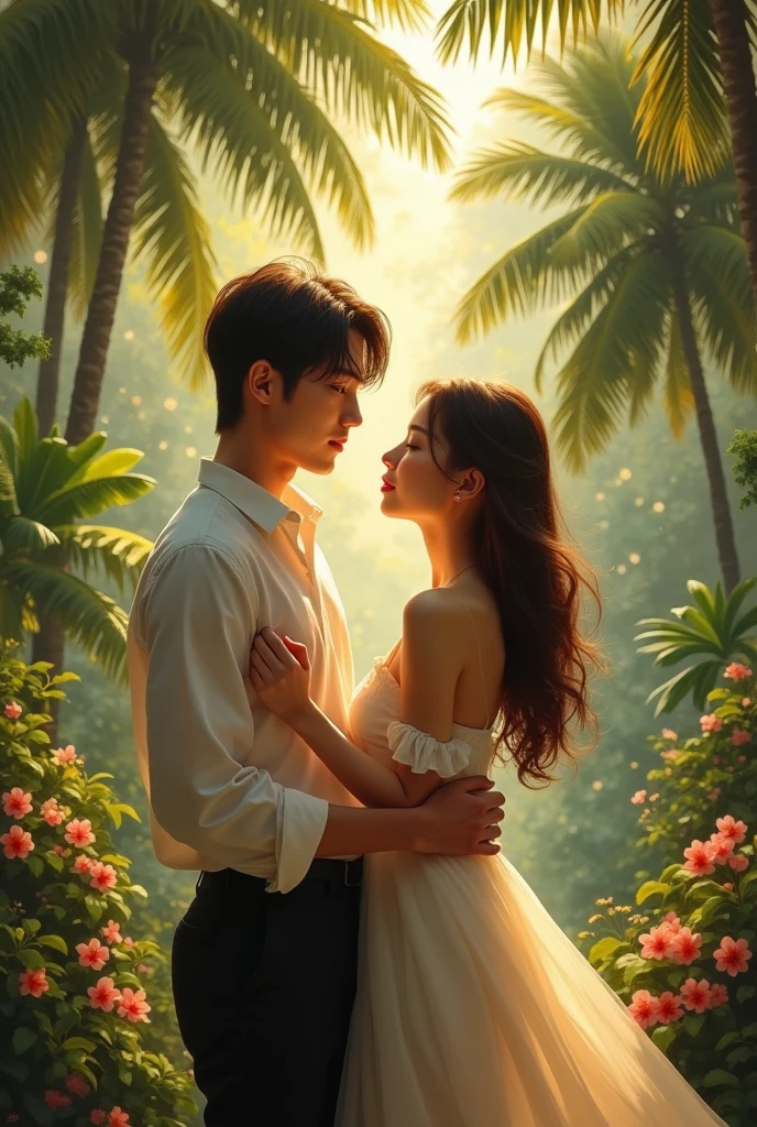 A jungkook with a girl in a painting