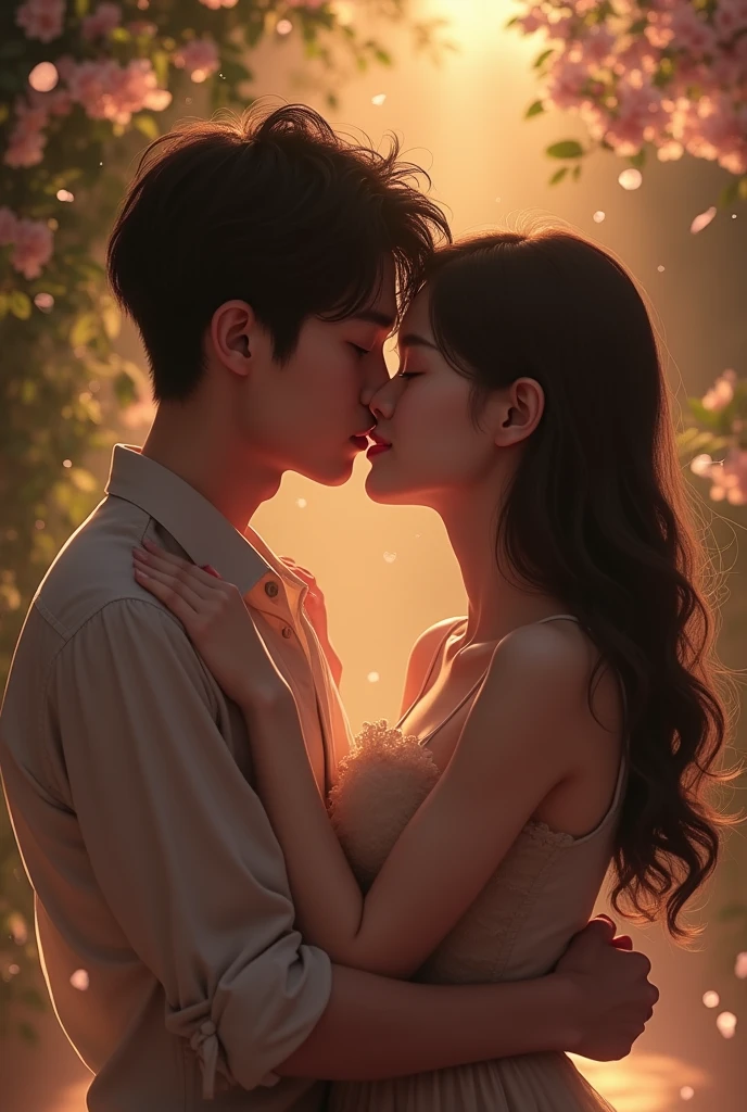 BTS's Jungkook with a girl kissing