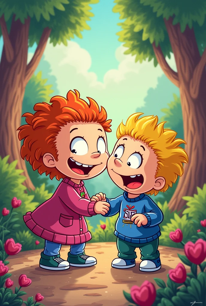 Rugrats characters with the word Frapesita I love you 