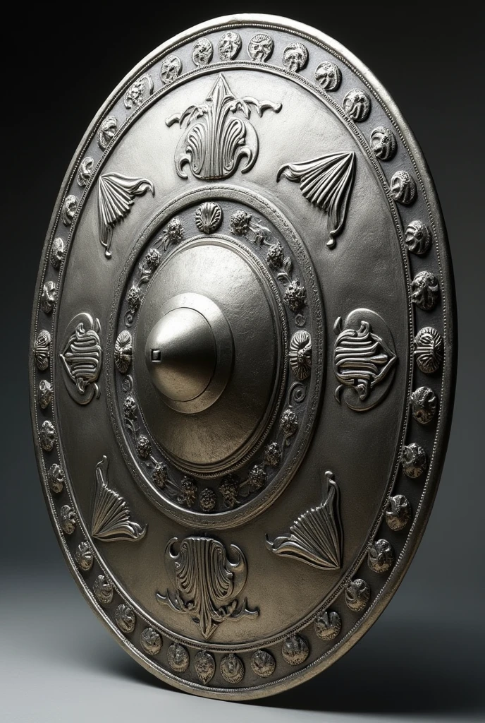 Realistic silver Corinthians shield with maximum metal details.