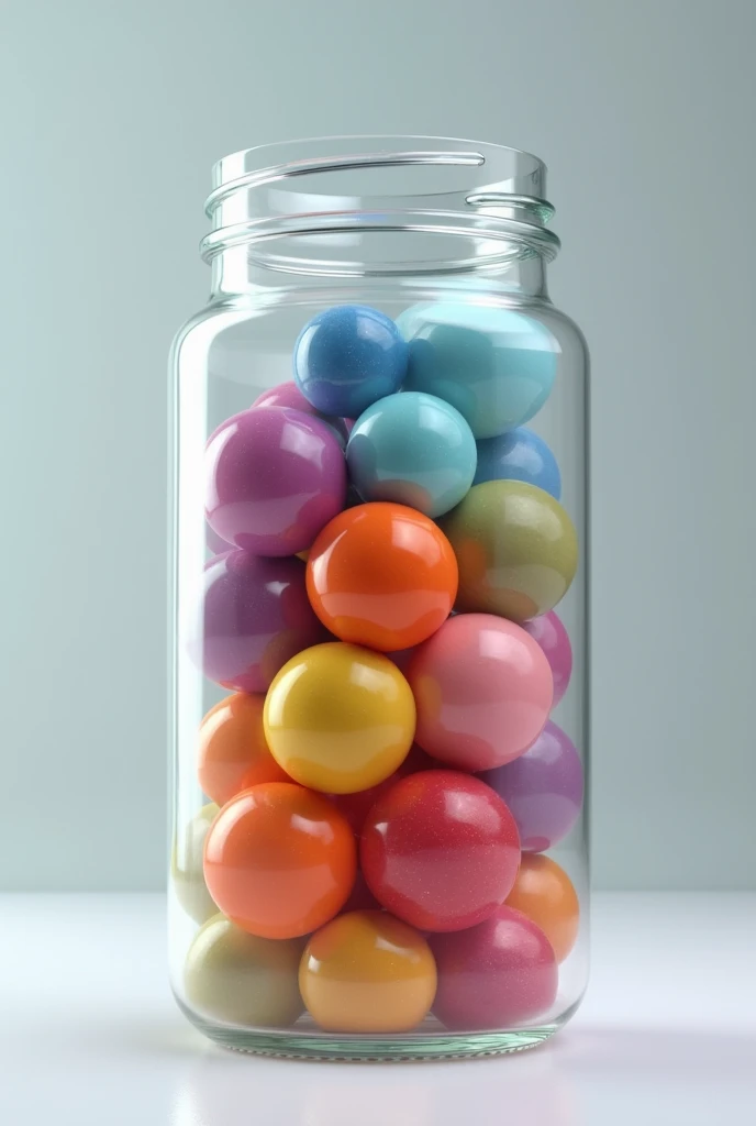 Organizing balls inside a jar, where the pot is life and the balls are human feelings 