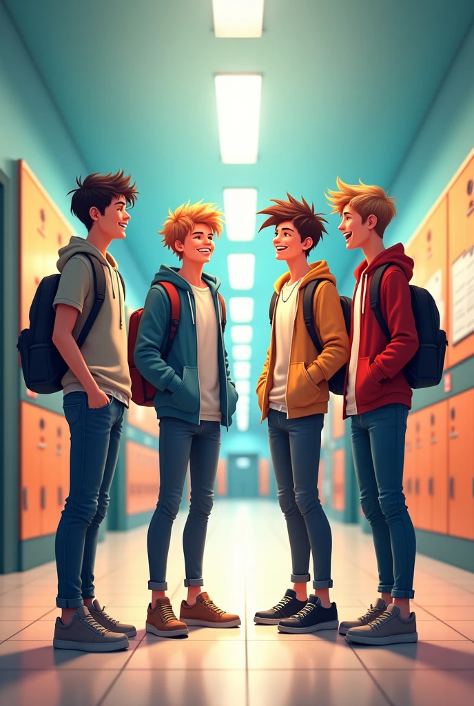 4 friends boy school